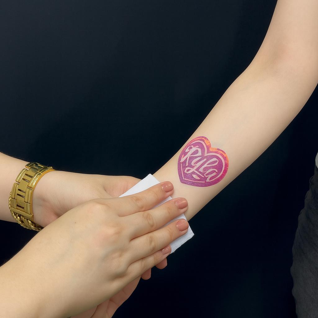 Guests creating their own AI Tattoos at exhibition in Dubai